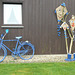 Blaues Fahrrad - blaue Stiefel - freundliche Drachen - blua biciklo - bluaj botoj - afablaj kajtoj
