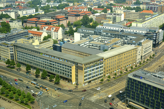 Leipzig 2013 – View from the City-Hochhaus – Post building