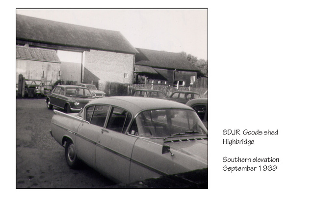 Highbridge goods shed southern elevation - September 1969