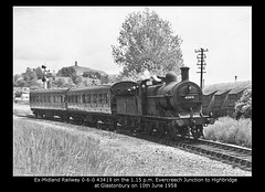 ex MR 0-6-0 43419 - Glastonbury - 10.6.1958