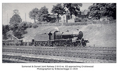 S&DJR 2-8-0 83 approaching Cricklewood in 1919