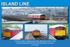 Island line trains Ryde & Smallbrook Junction 31 5 2013
