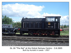 DL26 The Rat Hunslet diesel shunter 3 8 2005