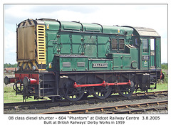 08 class diesel shunter 604 - Didcot - 3.8.2005