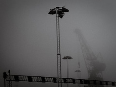 Harbour in the mist