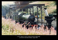 LNER 2-6-0 no. 2005 at Grosmont on the North Yorks Moors Railway  in August 1989