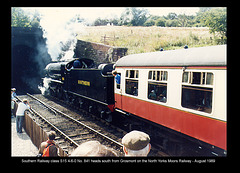 Southern Railway class S15 - 4-6-0 no 841 at Grosmont on the North Yorks Moors Railway in August 1989