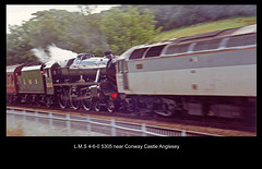 LMS 4-6-0 5305 near Conway Castle Anglesey