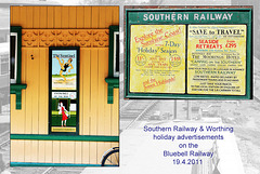 Holiday adverts on the Bluebell Railway - 19.4.2011
