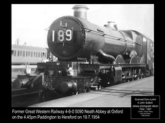 GWR 5090 Neath Abbey Oxford 19.7.1954