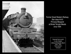 GWR 4056 Princess Margaret Bristol Temple Meads c 1954