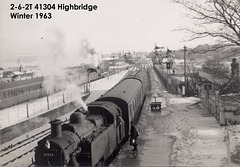 2-6-2T 41304 Highbridge Winter 1963