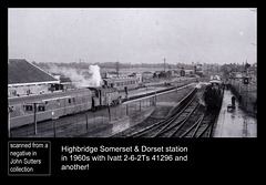 Highbridge S&D with 41296 and 41290 Ivatt 2-6-2T 1.1.1966