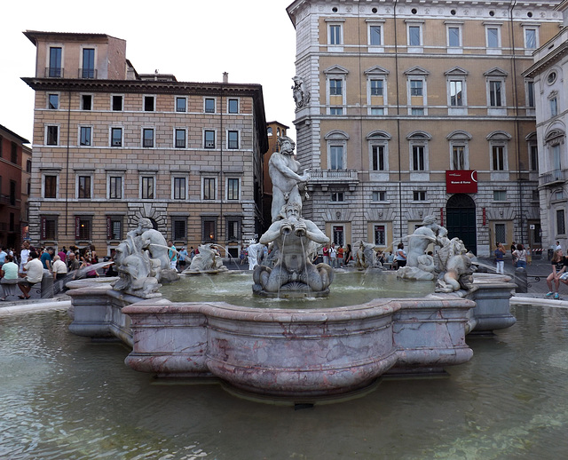 The Fountain of the Moor in Piazza Navona, July 2012