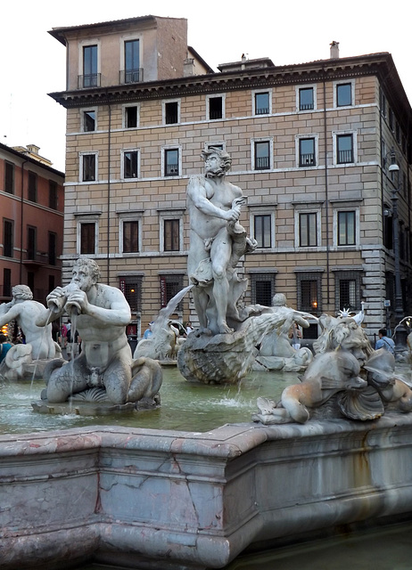 The Fountain of the Moor in Piazza Navona, July 2012