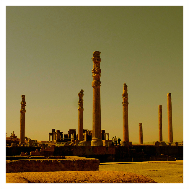 Ruins at sunset.