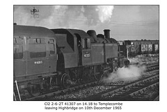 Class 2 2-6-2T 41307 - Highbridge - 10.12.1965