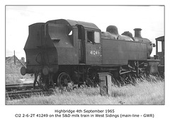 Cl2 2-6-2T 41249 Highbridge 4 9 1965