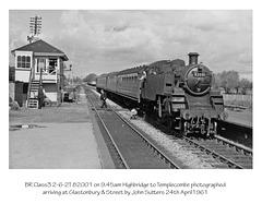 BR Class 3 2-6-2T 82001 at Glastonbury 24.4.1961