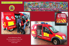 Seaford Fire Station open day -  Fire Dog Transit Connect van - GX05 DJZ - 23.6.2012