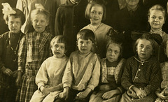 Schoolchildren Posing in Front of a Blackboard, Perry County, Pa. (Detail)