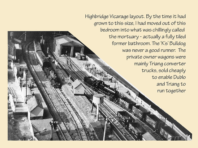 Highbridge Vicarage model railway layout mk3 - circa 1965