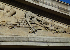 coade stone pediment, royal naval hospital, greenwich