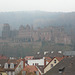 Schloss Heidelberg im Nebel