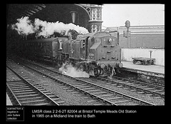 82004 on the 12.10pm to Bath Green Park at Bristol Temple Meads Old Station 3.7.1965