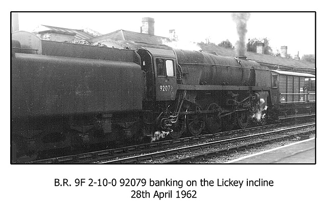BR 9F 2-10-0 92079 - Lickey - 28.4.1962