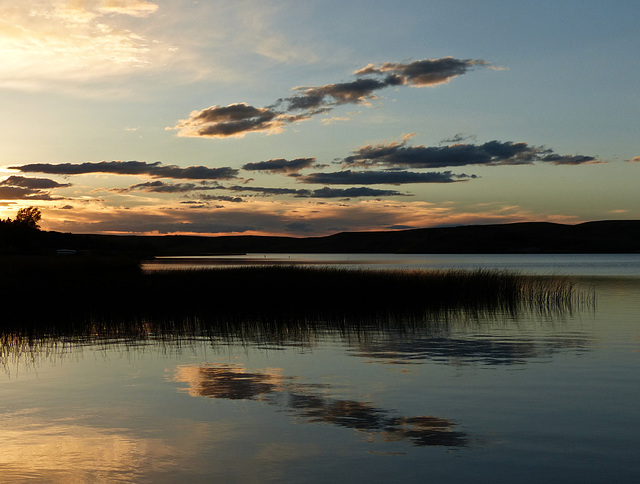 Sunset over Elkwater Lake, SE Alberta