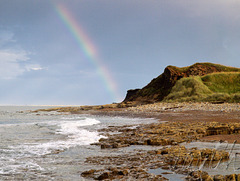 Rainbow over Cocklawburn Beach
