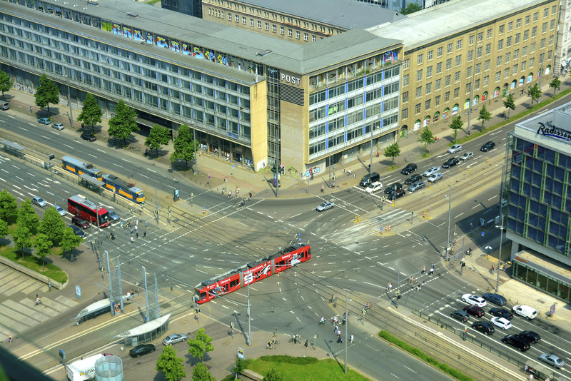 Leipzig 2013 – Tram riding into the Grimmaischer Steinweg