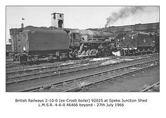 BR 2-10-0 92025 - Speke Junction Shed - 27.7.1966