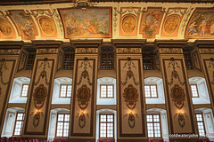 Ceiling and wall detail in the Haydn Concert Hall, Esterhazy Palace.