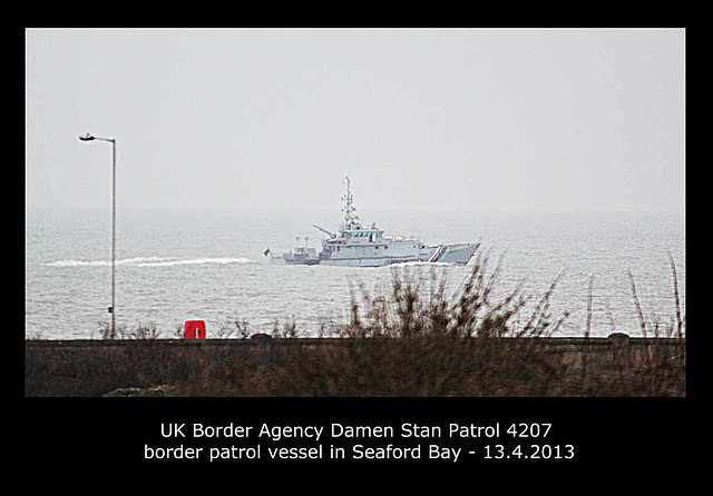 UK Border Agency cutter - Seaford Bay - 13.4.2013