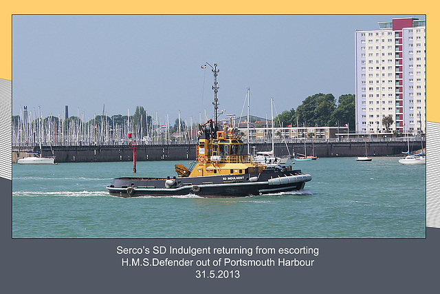 SD Indulgent - Portsmouth Harbour - 31.5.2013