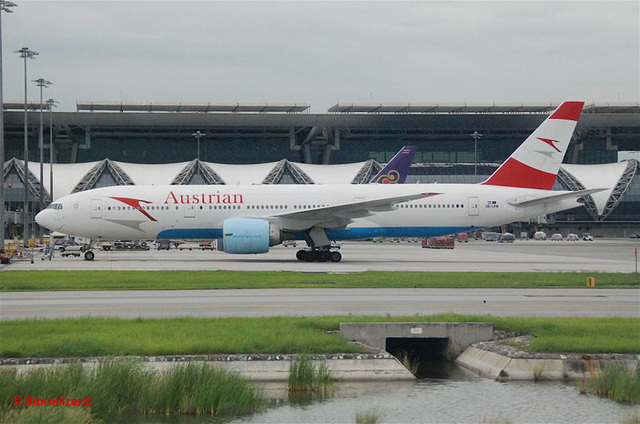 Austrian Airlines Boeing 777 Suvarnabhumi Airport