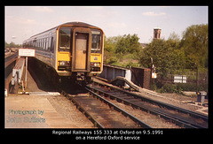Regional Railways 155 333 at Oxford on 9.5.1991