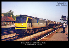 60058 at Oxford on 14.5.1992