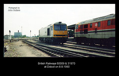 60009 & 31970 at Didcot on 8.8.1990