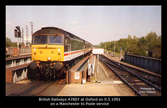 47807 at Oxford on 9.5.1991