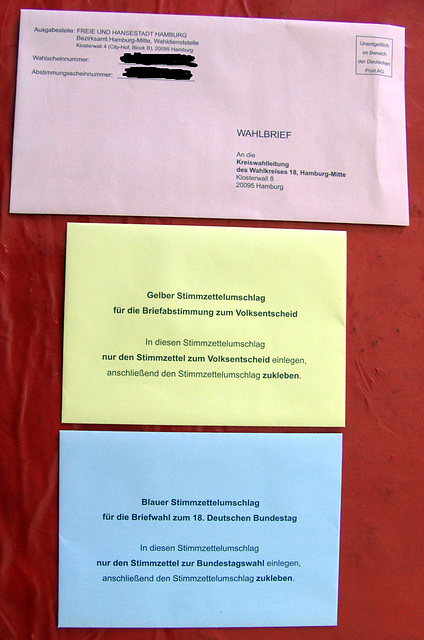 Bundestagswahl 2013 und Volksentscheid Netze in Hamburg Mitte