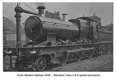 GWR 2-6-0 'Aberdare' class 2-6-0 no. 2626 - LPC postcard