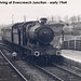 Collett 0-6-0 3218 arriving at Evercreech Junction early in 1964