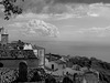 Monte Sant'Angelo- View Towards the Adriatic Sea (Grayscale)