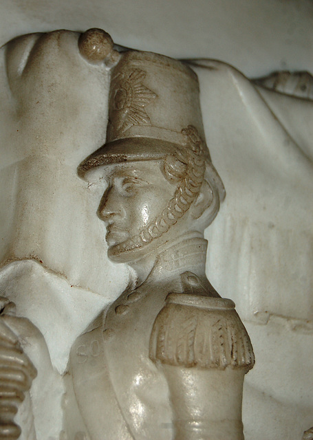 Detail of Peninsular War Memorial, Lichfield Cathedral, Staffordshire