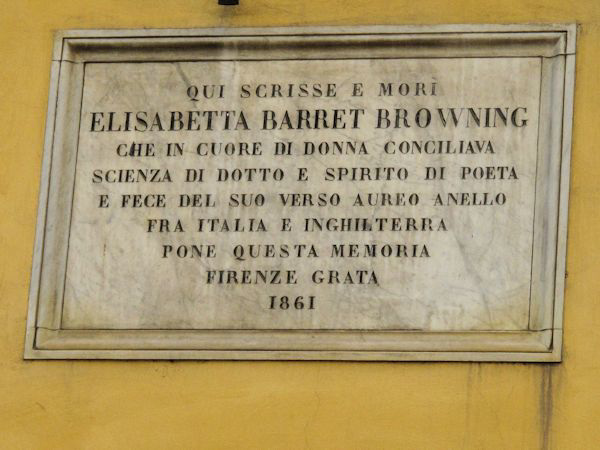 Elizabeth Barret Browning lived here