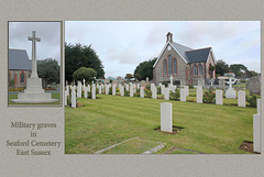 Military graves - West Central section from the West - Seaford Cemetery, East Sussex, 7.9.2011
