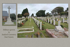 Military graves - East Central section from the South - Seaford Cemetery, East Sussex, 7.9.2011